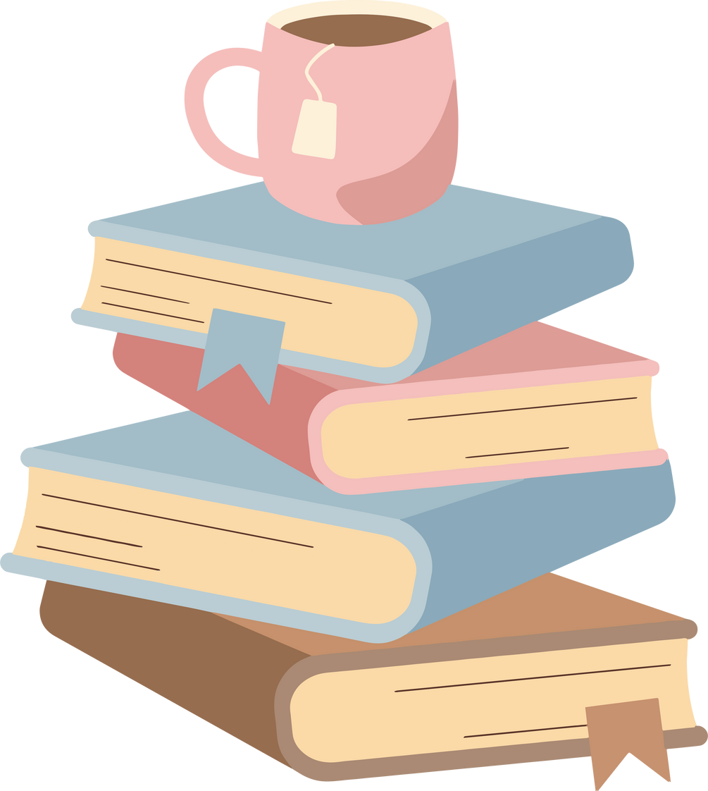 Stack Of Books With Coffee Cup On Top